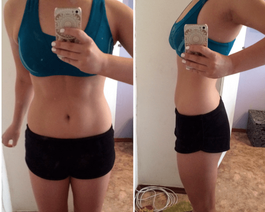 Pictures before and after following the keto diet